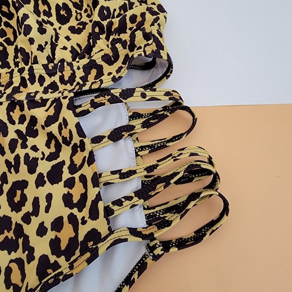 Aqua Eve Women Sexy One Piece Swimsuit Halter Plunge V Neck Cutout  NWT - Picture 11 of 12